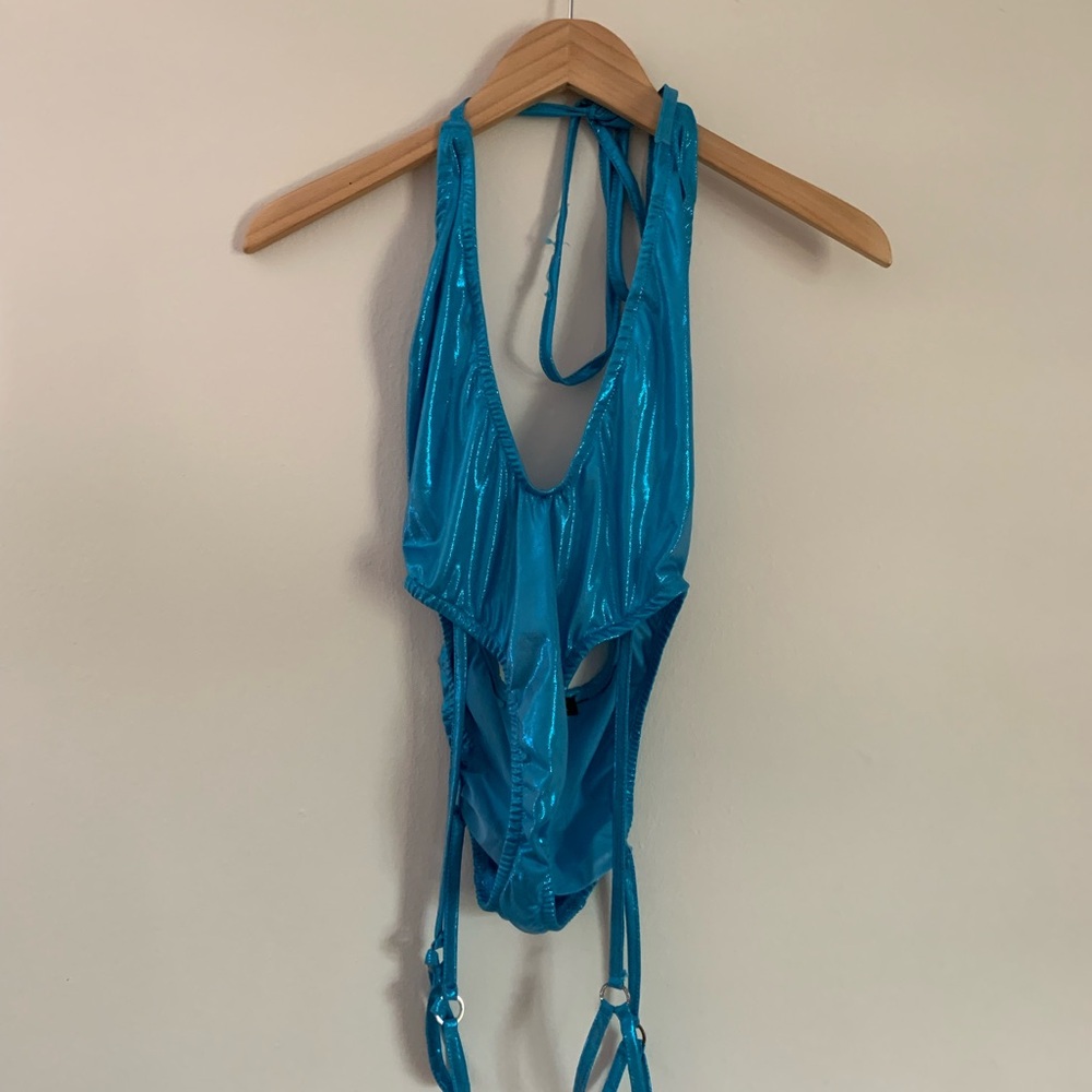 Shiny Blue Bodysuit